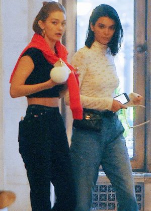 Kendall Jenner and Gigi Hadid - Leaving Nobu Restaurant in NY